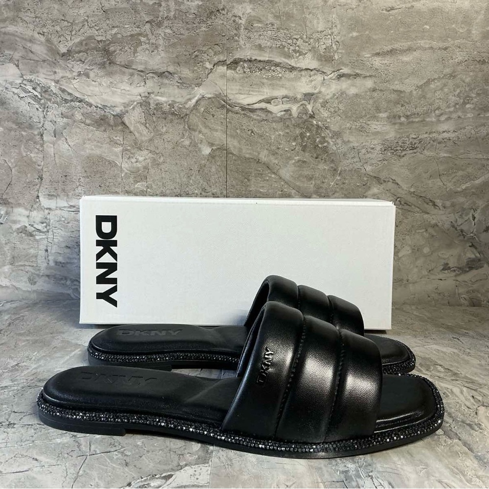 DKNY Bethea Quilted Slip-On Slide Sandals - Picture 8 of 8